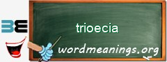 WordMeaning blackboard for trioecia